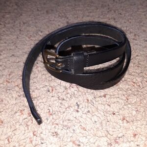 Roots Skinny Leather Belt